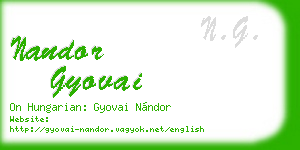 nandor gyovai business card